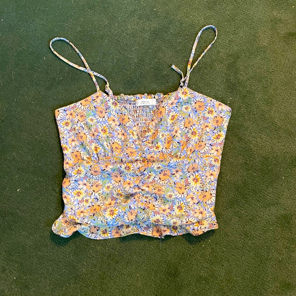 floral blouse tank top